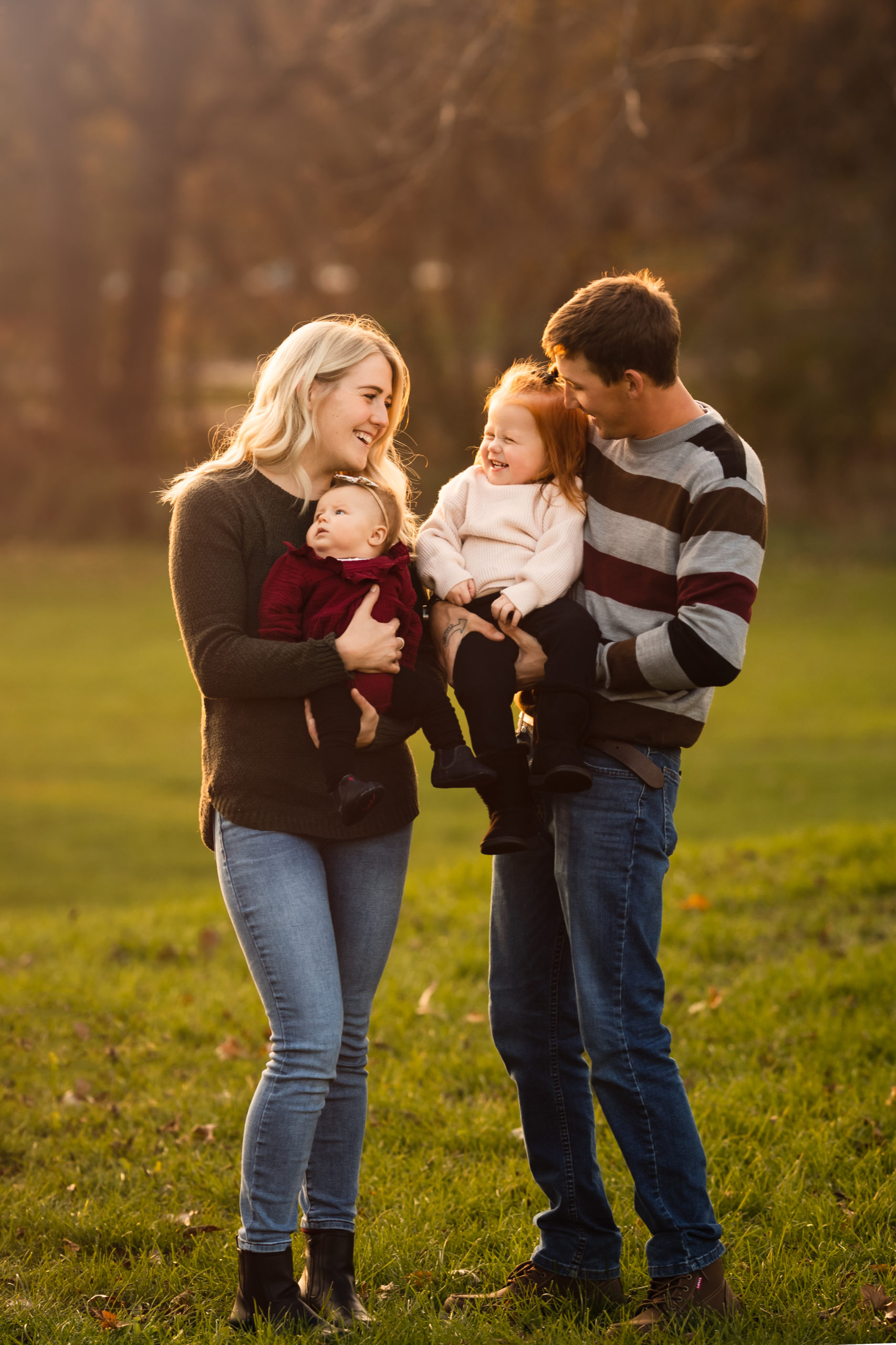 Family outdoors photography in Janesville, WI
