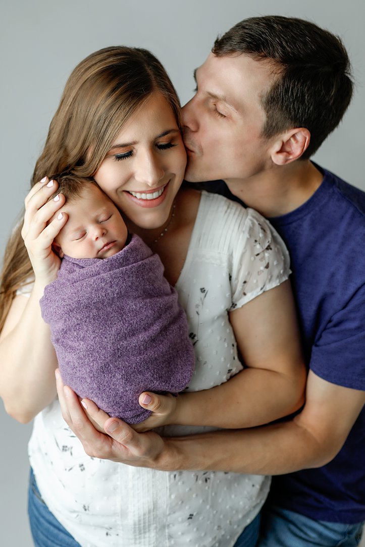 family newborn portraits in Janesville studio by Olivia Acton Photography