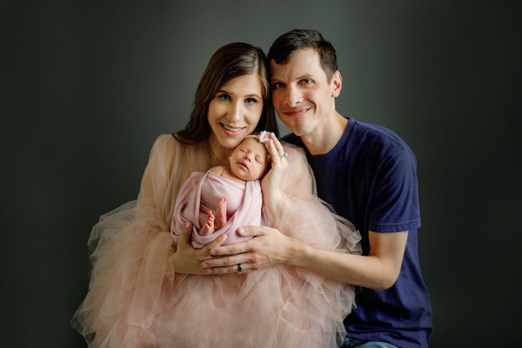 family newborn portraits in Janesville studio by Olivia Acton Photography